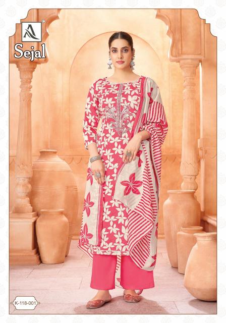 Alok suit sejal printed dress material wholesaler at mt market indore